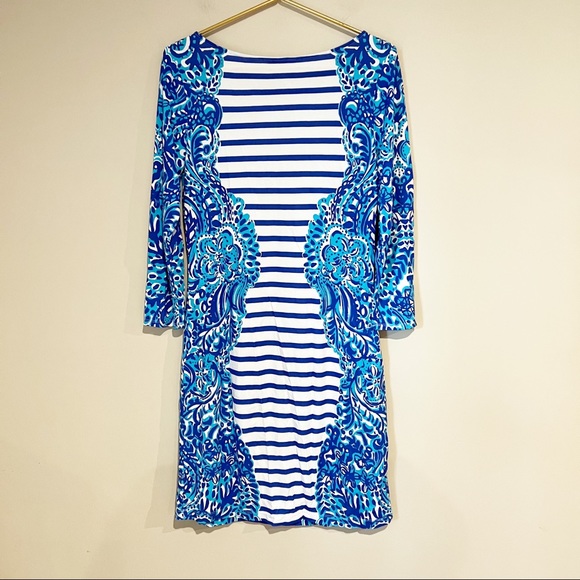 Lilly Pulitzer Nola Dress in Moon Jellies Stripes floral size Medium - Picture 10 of 12